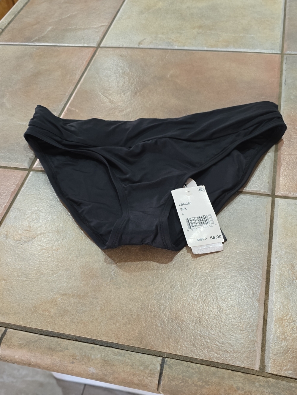 La Blanca Black Women's Bikini Bottom - Sz 8 Nwt